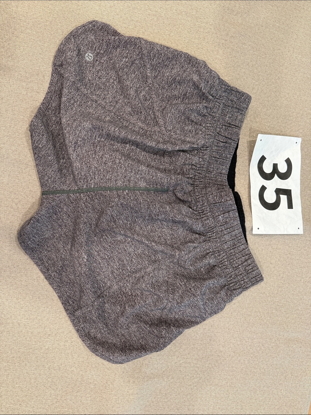 lululemon athletica Women’s Heathered Charcoal Athletic Shorts